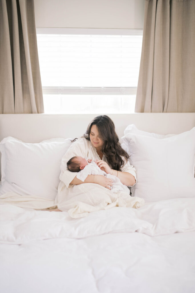 In Home newborn session photographed in a historic and beautifully designed Ortega home